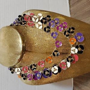 Vintage Kate Spade Disco Pansy necklace